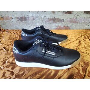 Reebok Princess Black Leopard Cheetah Animal Print - Women’s Size 8.5 New K
